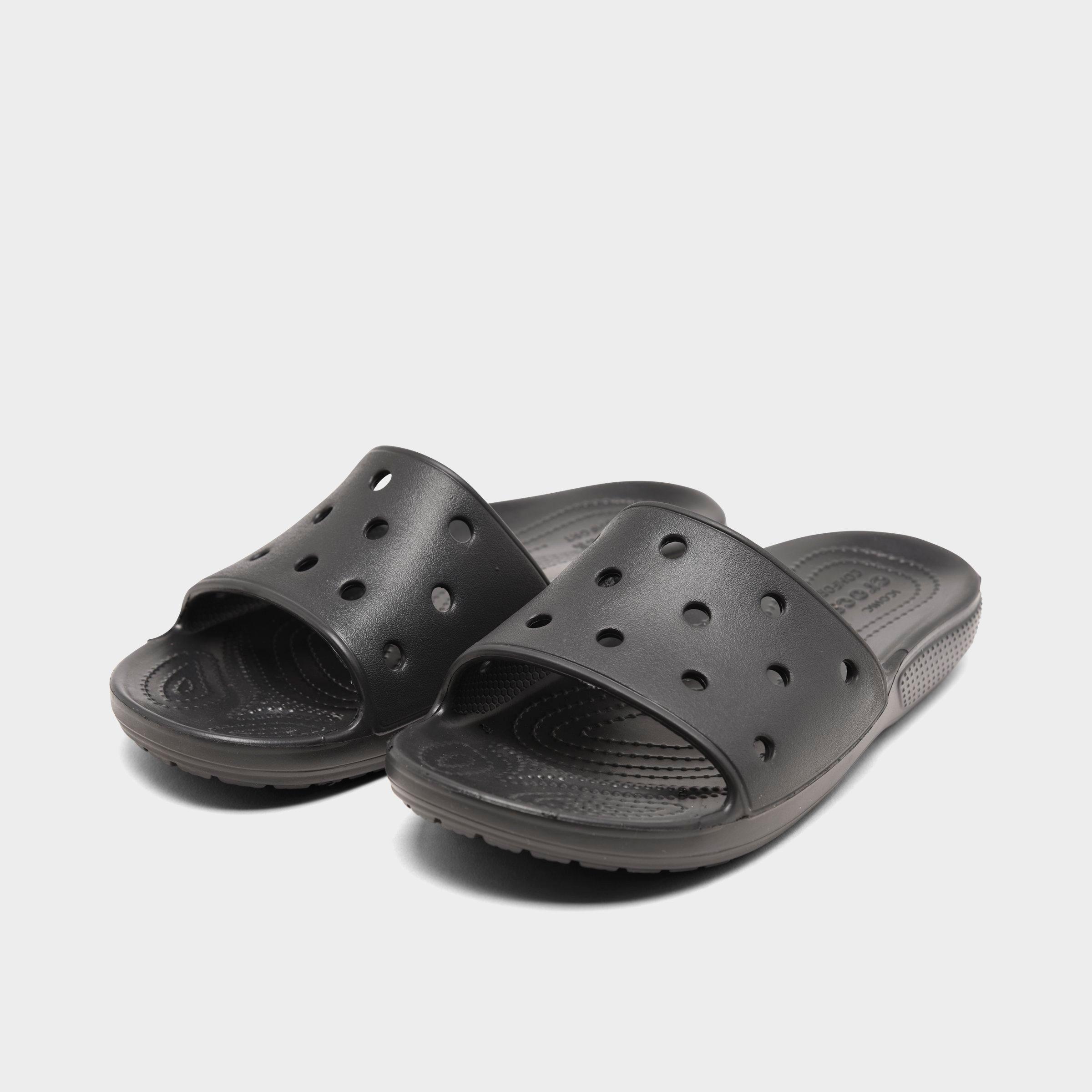 black croc slides