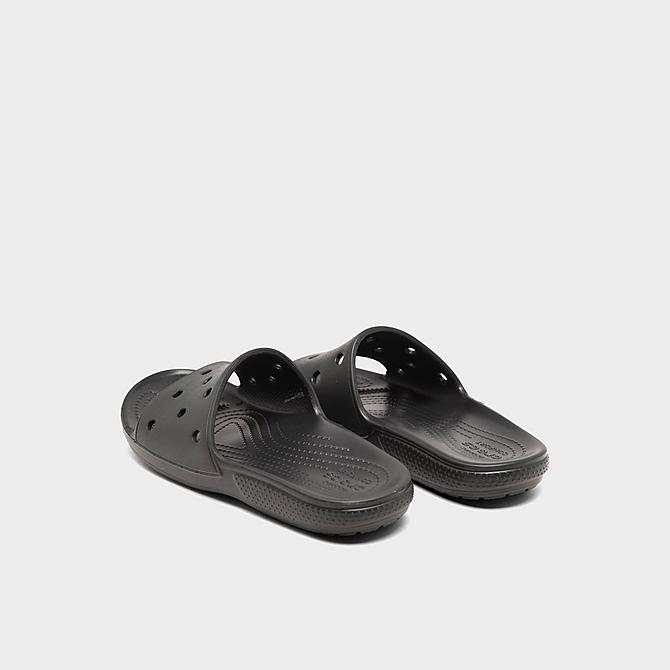 Left view of Crocs Classic Slide Sandals in Black Click to zoom
