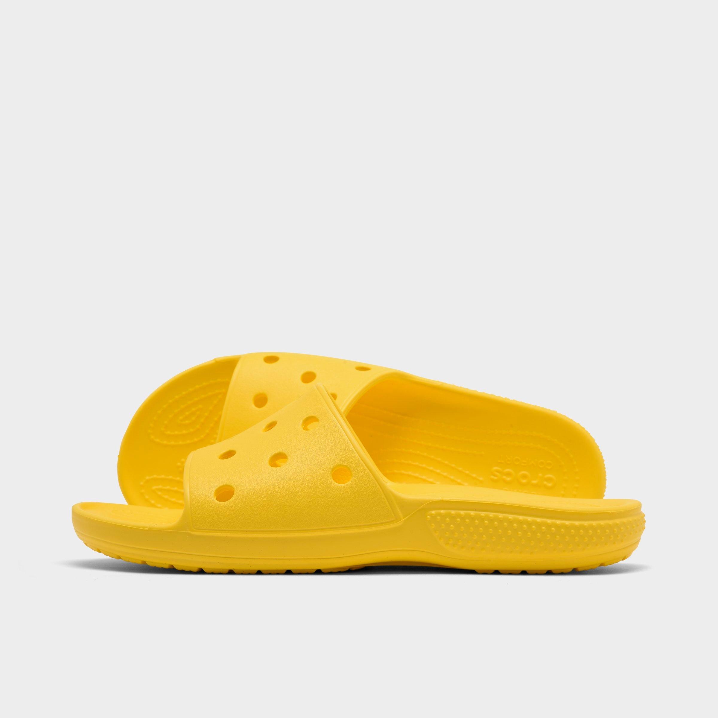 yellow croc sandals