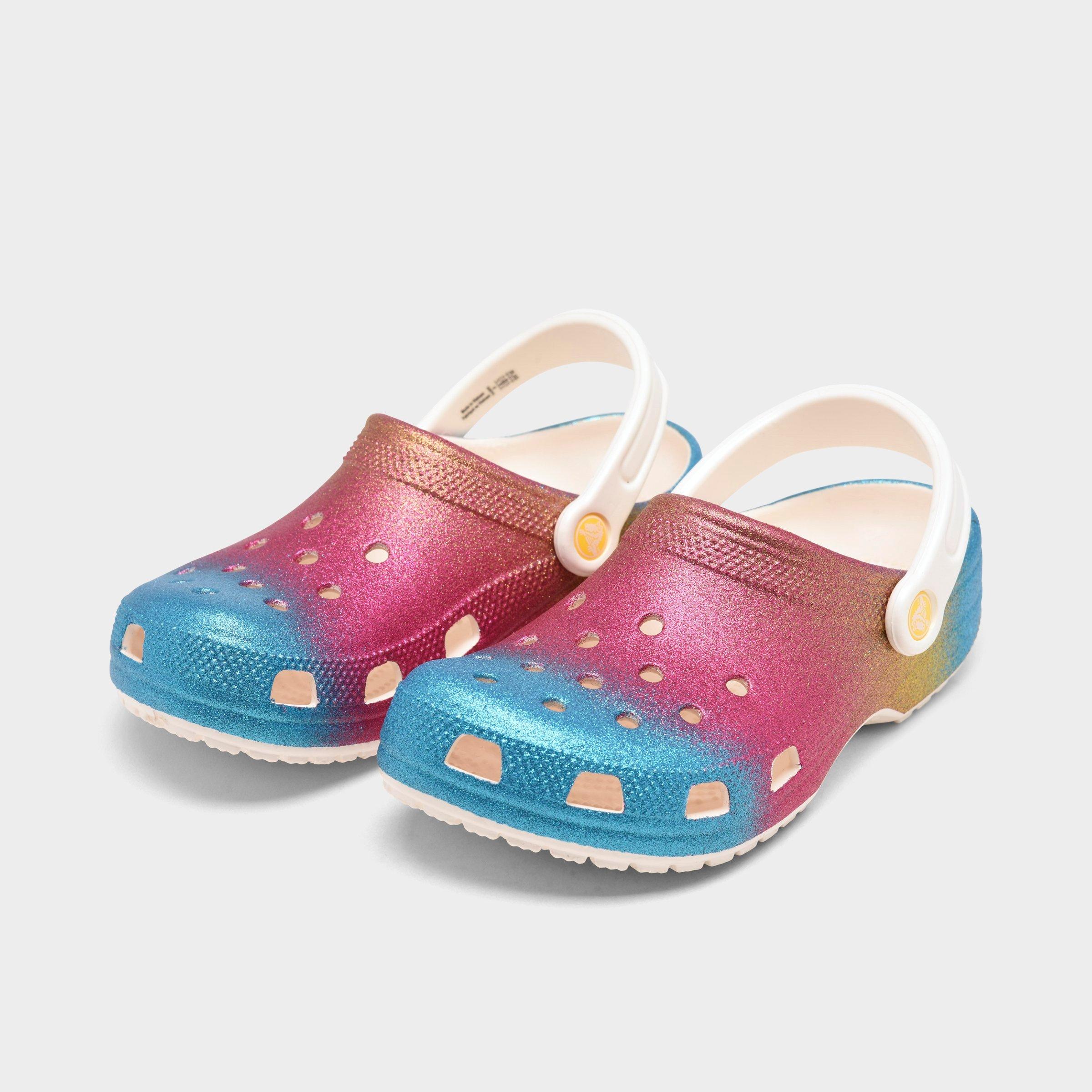 pink ombre crocs