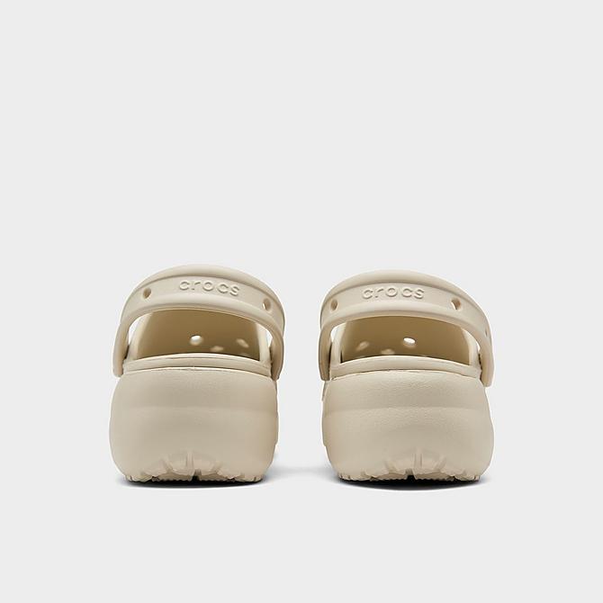 Left view of Women's Crocs Classic Platform Clog Shoes in Bone Click to zoom