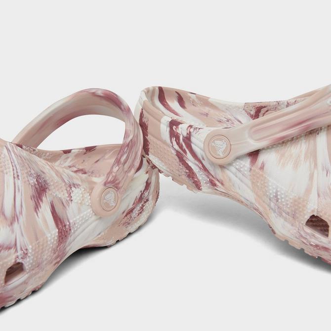 Front view of Women's Crocs Classic Marble Clog Shoes in Quartz/Multi Click to zoom