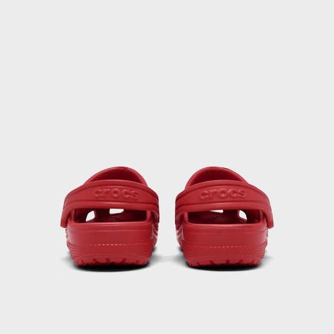 Left view of Kids' Toddler Crocs Classic Clog Shoes in Varsity Red Click to zoom