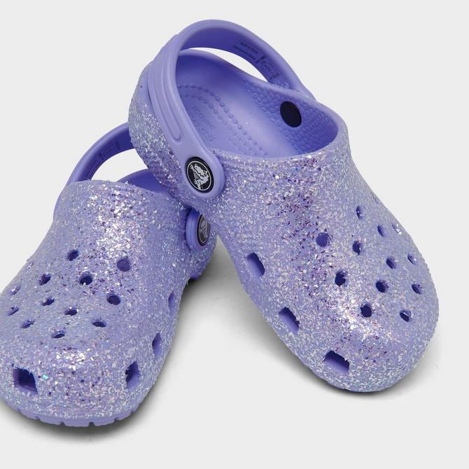 Girls' Toddler Crocs Classic Glitter Clog Shoes| Finish Line