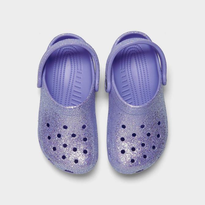 Girls glitter outlet crocs