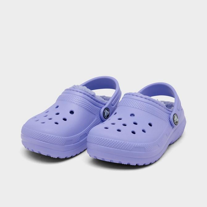 fuzzy purple crocs
