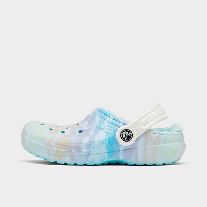 Right view of Girls' Little Kids' Crocs Classic Lined Out Of This World Clogs in Multi Click to zoom