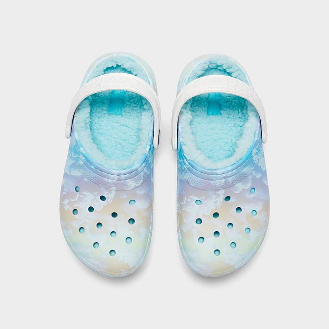 Back view of Girls' Little Kids' Crocs Classic Lined Out Of This World Clogs in Multi Click to zoom