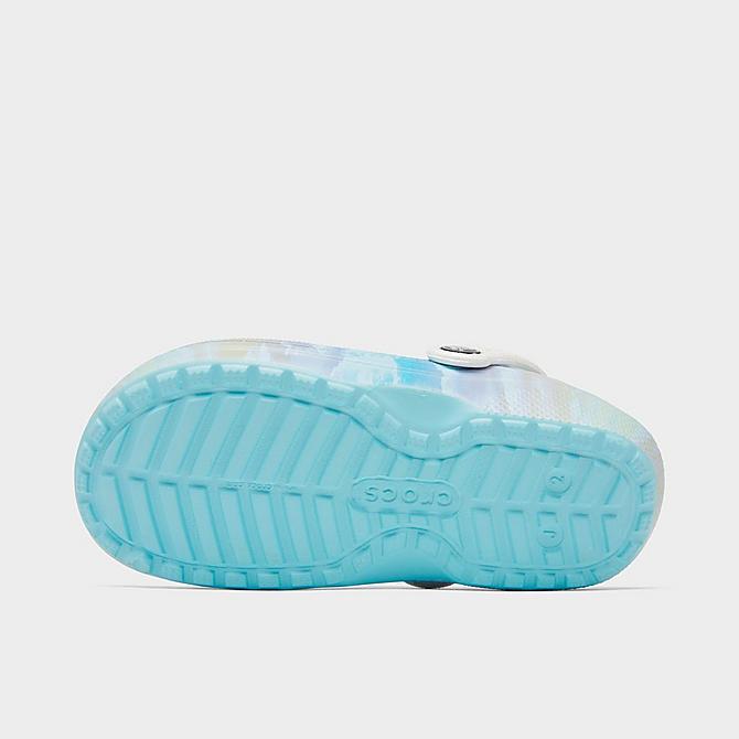 Bottom view of Girls' Little Kids' Crocs Classic Lined Out Of This World Clogs in Multi Click to zoom