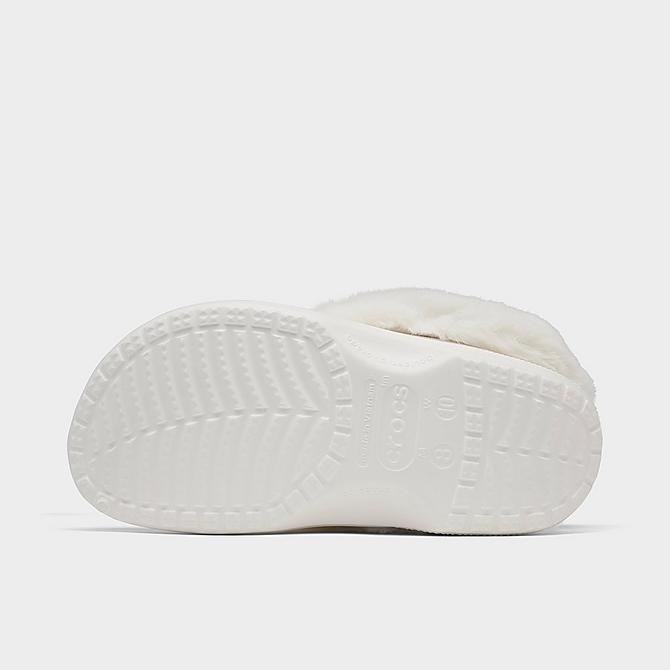 Bottom view of Crocs Mammoth Charm Clog Shoes in White/White Click to zoom