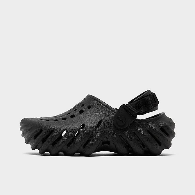 Right view of Little Kids' Crocs Echo Clog Shoes in Black Click to zoom