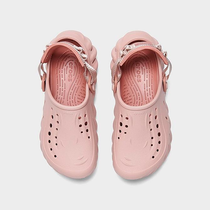 Back view of Big Kids' Crocs Echo Clog Shoes in Pink Clay Click to zoom