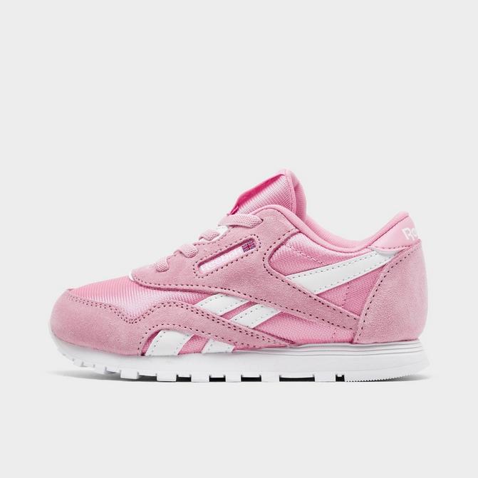 Girls Toddler Reebok Classic Nylon Stretch Lace Casual Shoes