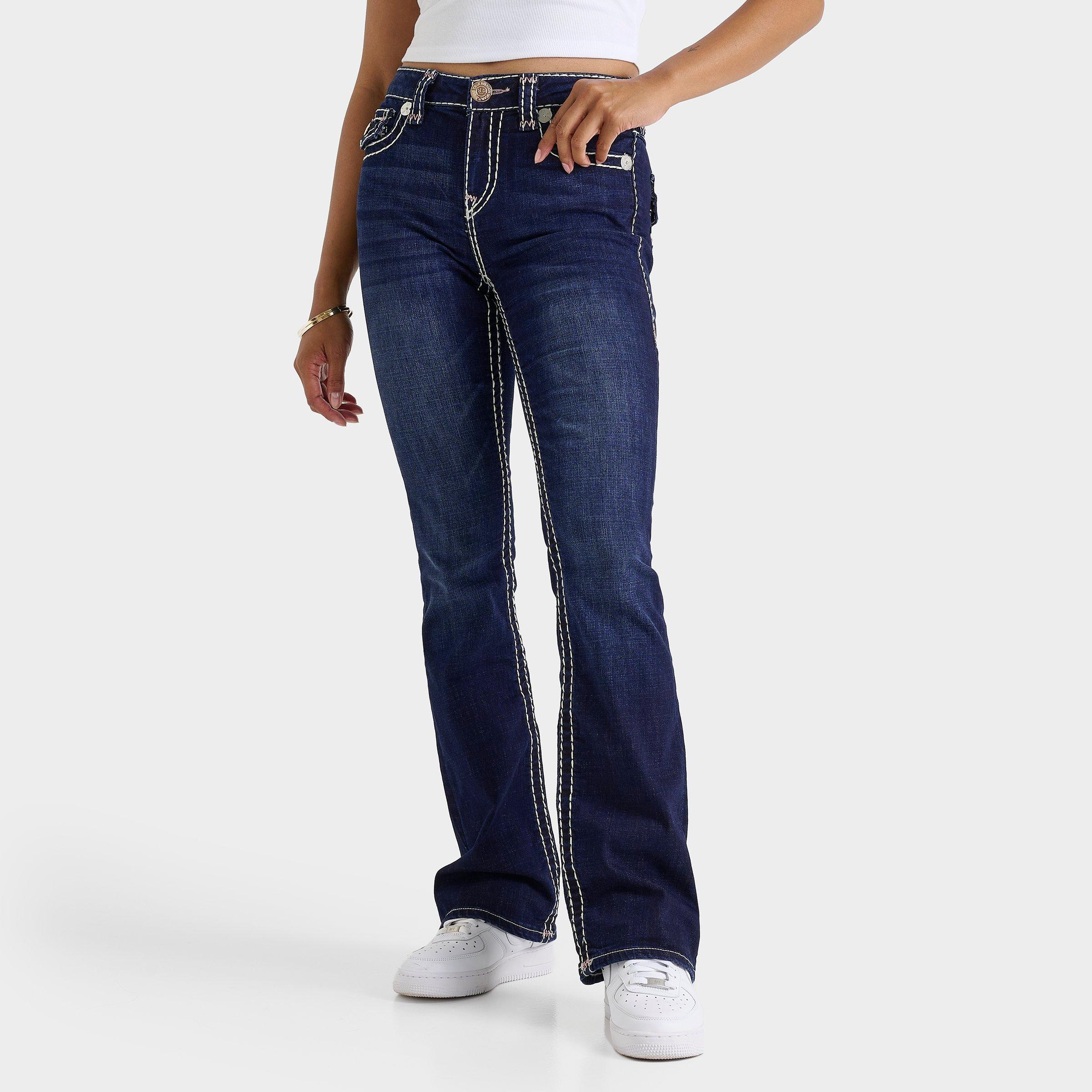 送料無料 新品 TRUE RELIGION BECCA BOOTCUT 29 True Religion Becca Lurex Super T Mid Rise Dark Blue Bootcut