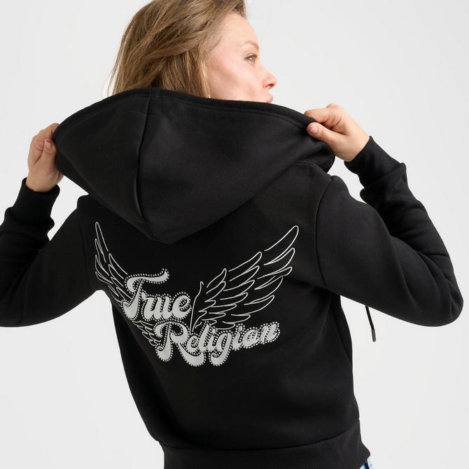 Women's True Religion Crystal Wing Full-Zip Hoodie| Finish Line