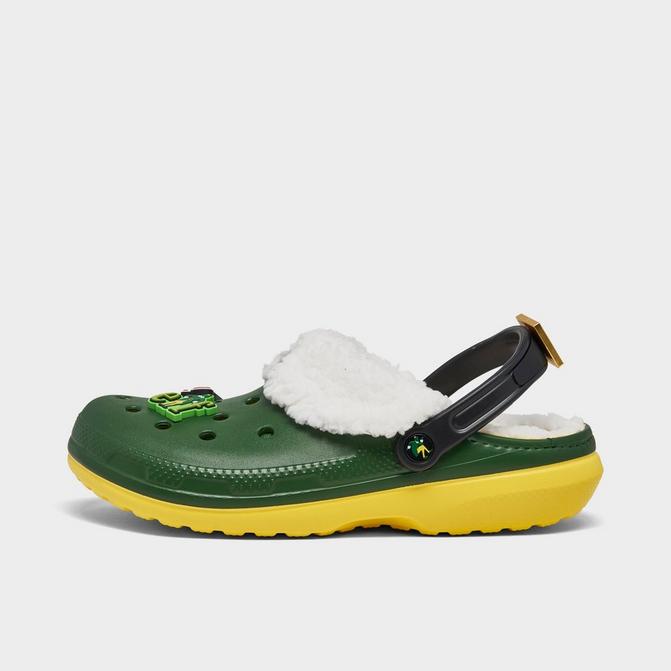 Yellow fleece lined online crocs