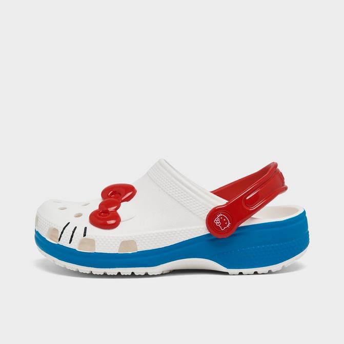 Crocs blue red on sale white