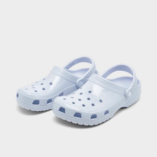  Crocs Unisex-Adult Classic Clog w Shine, White, 8 Women/6 Men