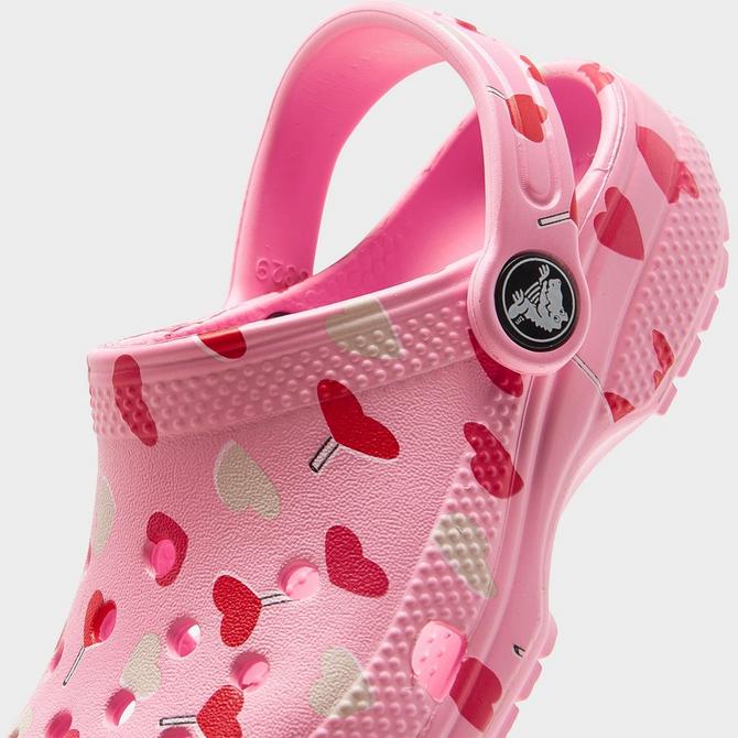 Girls' Toddler Crocs Hearts Classic Clog Shoes| Finish Line