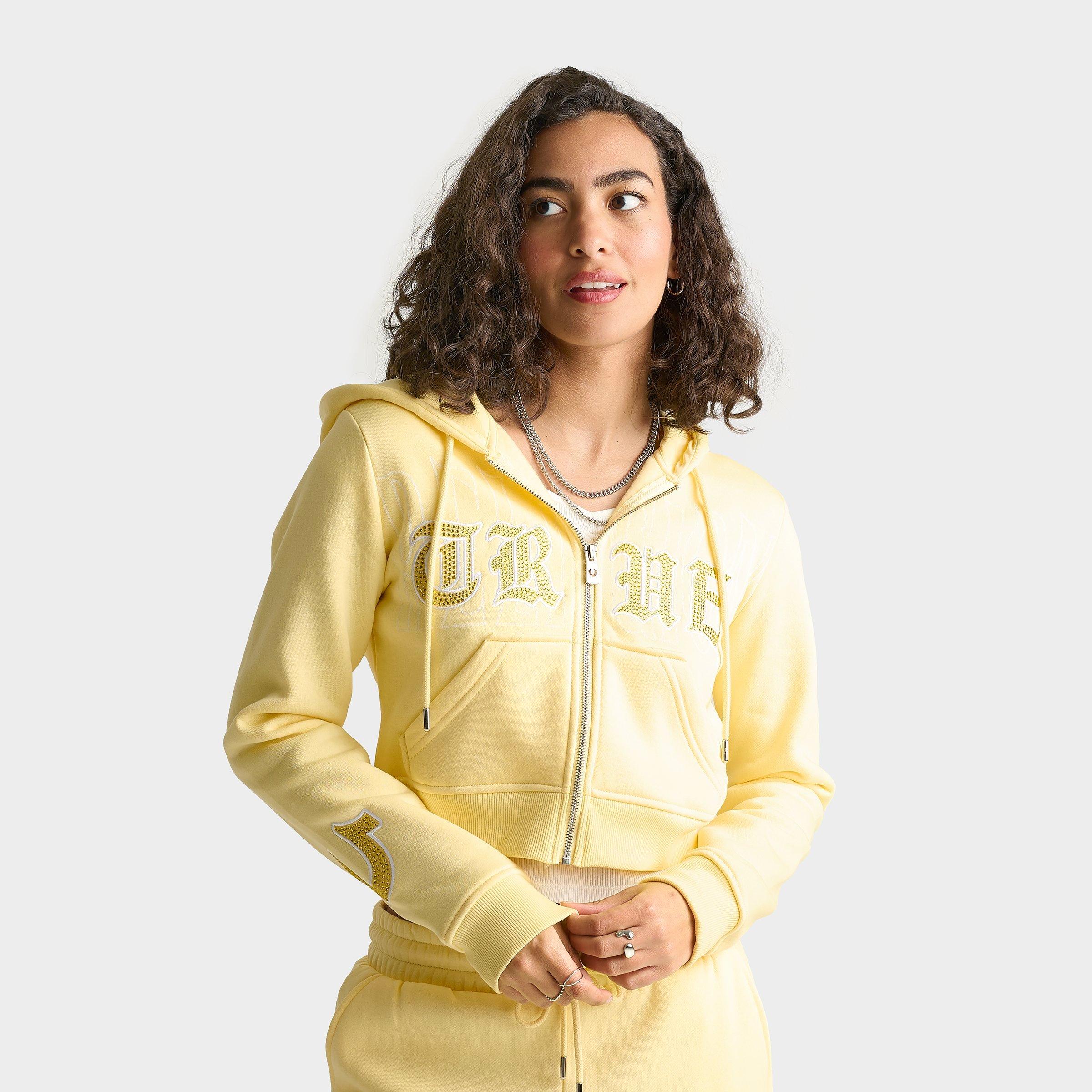 TRUE RELIGION イエロー パーカー swag True Religion Hoodie Jacket Mens XL Full Zip Drawstring Hood NEW