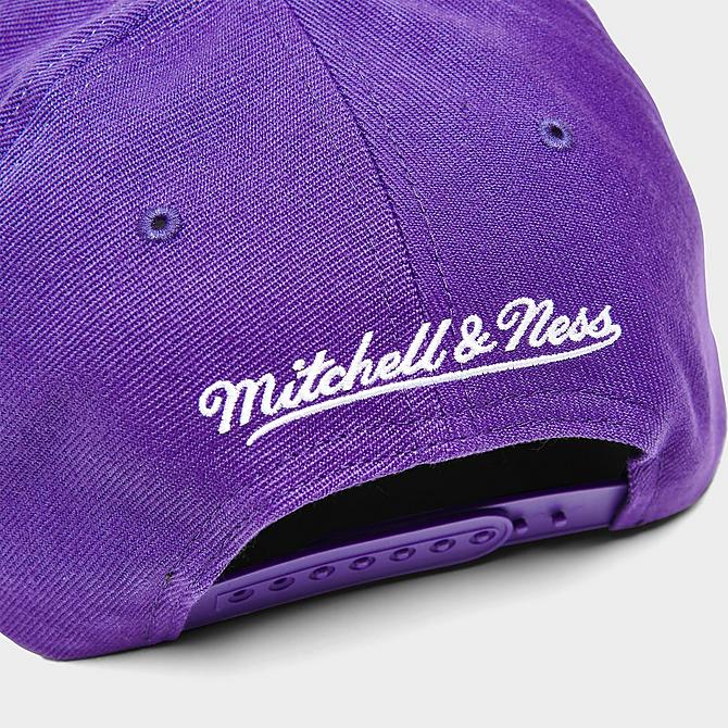 Back view of Mitchell & Ness Los Angeles Lakers The Grid Snapback Hat in Purple Click to zoom