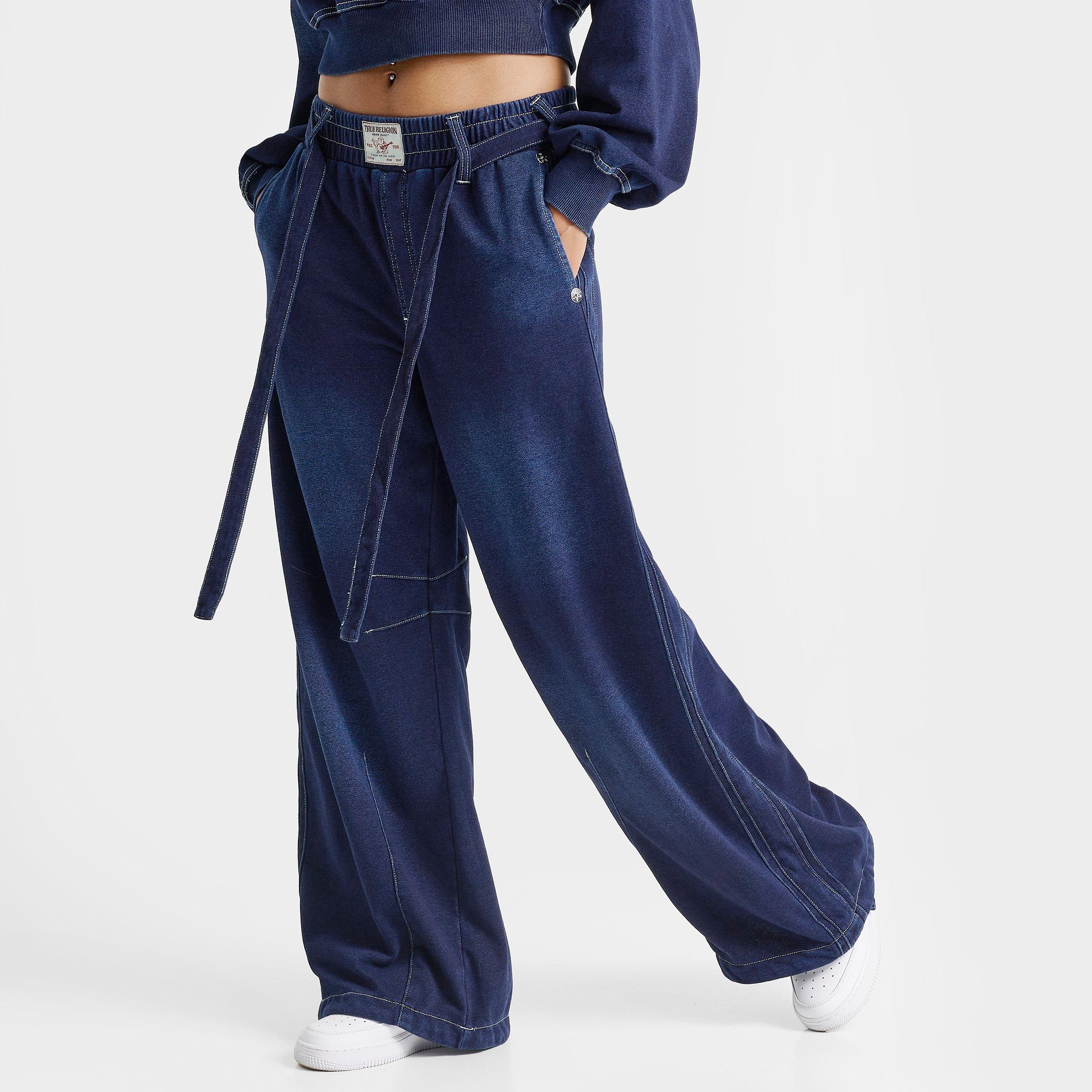 Women's True Religion Washed Indigo Barrel Sweatpants | Finish Line