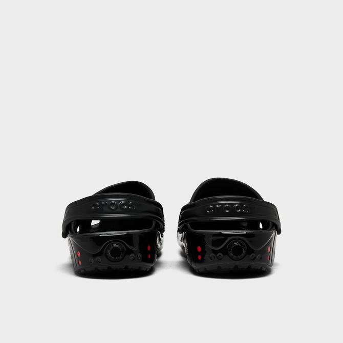 Left view of Little Kids' Crocs x Batman Batmobile Classic Clog Shoes in Black Click to zoom