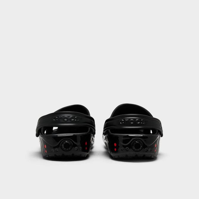 Left view of Big Kids' Crocs x Batman Batmobile Classic Clog Shoes in Black Click to zoom