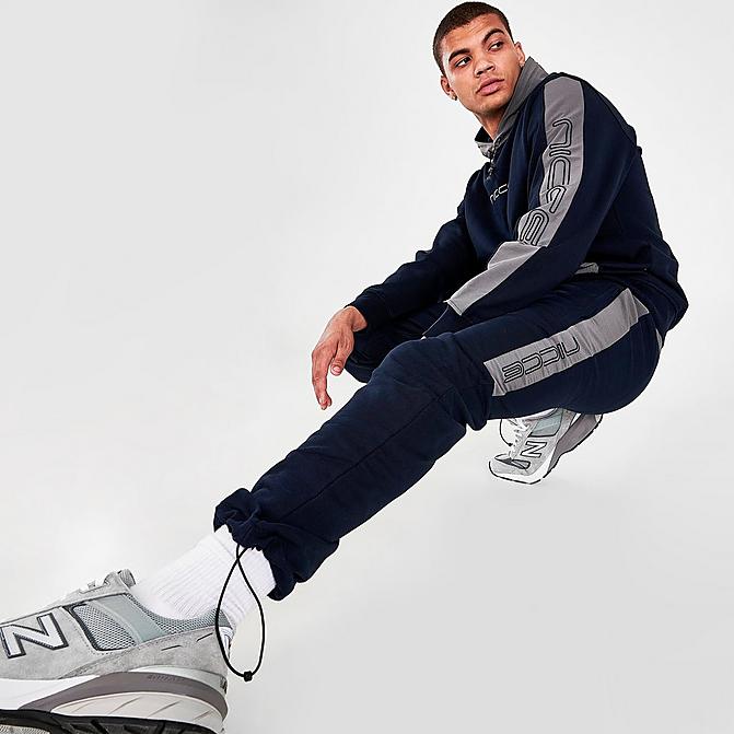 Front view of Men's NICCE Dax Jogger Pants in Deep Navy/Steel Grey Click to zoom