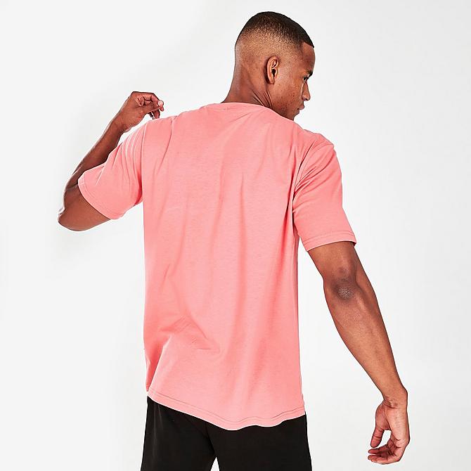 Back Right view of Men's NICCE Zonda T-Shirt in Lava Red Click to zoom