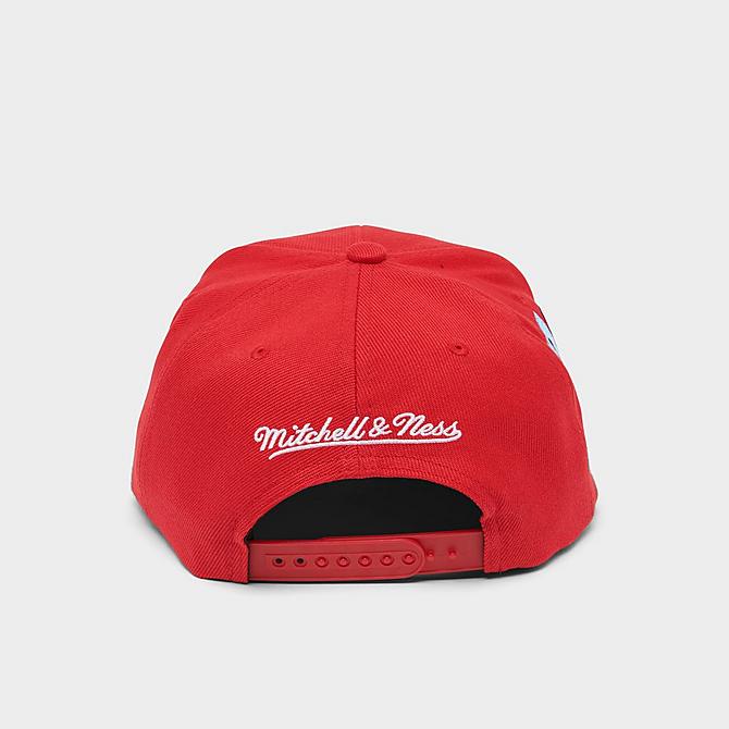 Front view of Mitchell & Ness Chicago Bulls All Love Snapback Hat in Red Click to zoom