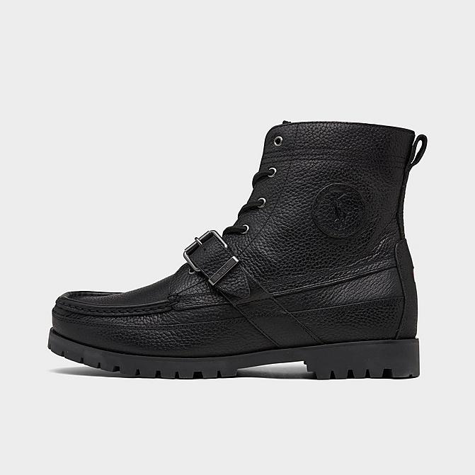 Right view of Men's Polo Ralph Lauren Ranger Boots in Black Click to zoom