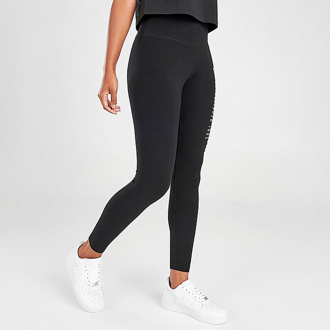 Back Left view of Women's Juicy Sport Heritage Leggings in Black/White Click to zoom
