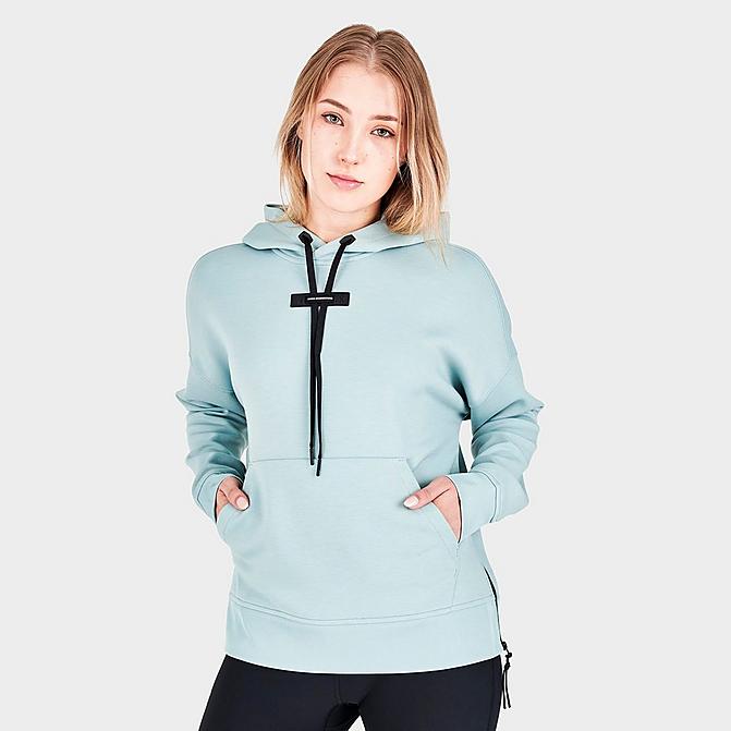 Front view of Women's On Classic Hoodie in Sea Click to zoom