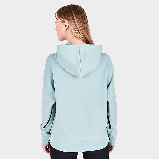 Back Right view of Women's On Classic Hoodie in Sea Click to zoom