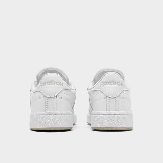 Left view of Women's Reebok Club C 85 Casual Shoes in White/White/Beige Click to zoom