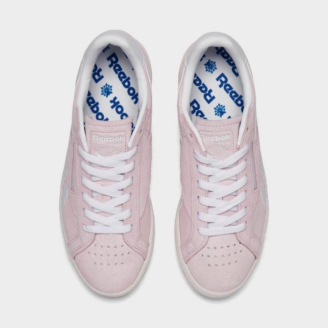 Back view of Women's Reebok Club C Grounds UK Casual Shoes in Light Pink/White Click to zoom