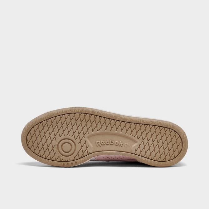 Bottom view of Women's Reebok Club C Grounds UK Casual Shoes in Light Pink/White Click to zoom
