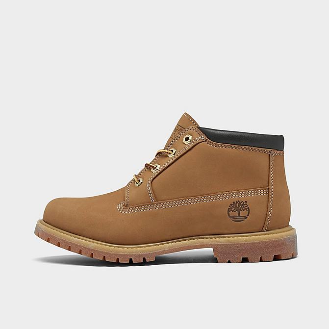 Right view of Women's Timberland Nellie Chukka Waterproof Boots in Wheat Nubuck Click to zoom