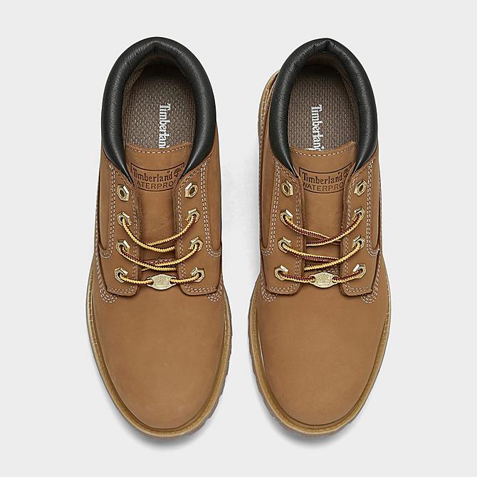 Back view of Women's Timberland Nellie Chukka Waterproof Boots in Wheat Nubuck Click to zoom
