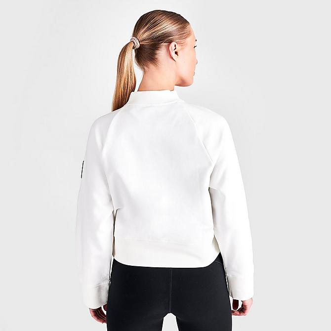 Back Right view of Women's On Essentials Crewneck Sweatshirt in White Click to zoom