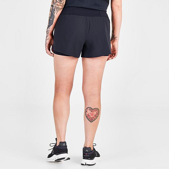Back Right view of Women's On Running Shorts in Black Click to zoom