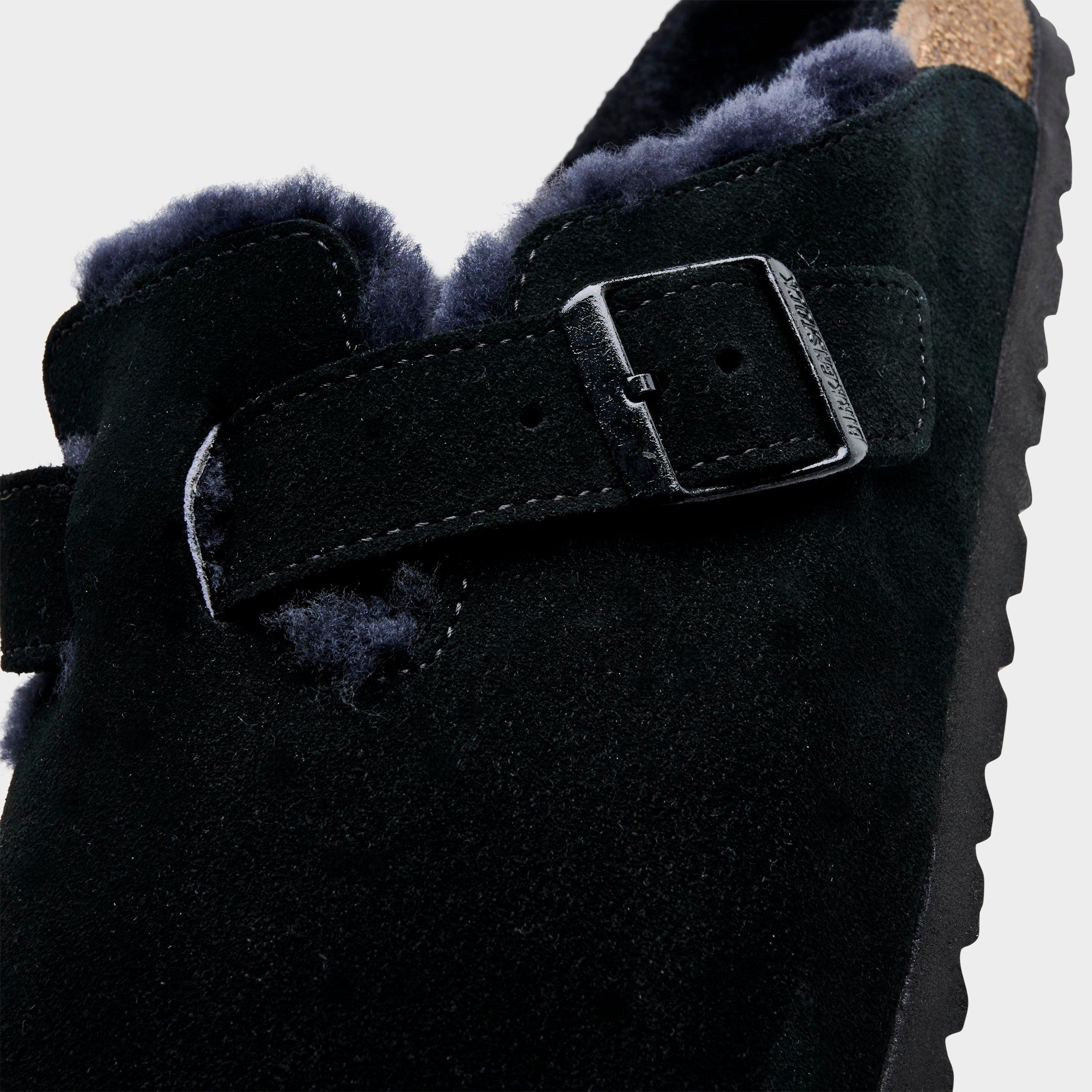 Birkenstock Boston Sz 10 Shearling Black Suede Shearling Lined Men\'s Clog Shoes Boston Genuine Shearling Lined Clog (Men) | Nordstrom main image 3