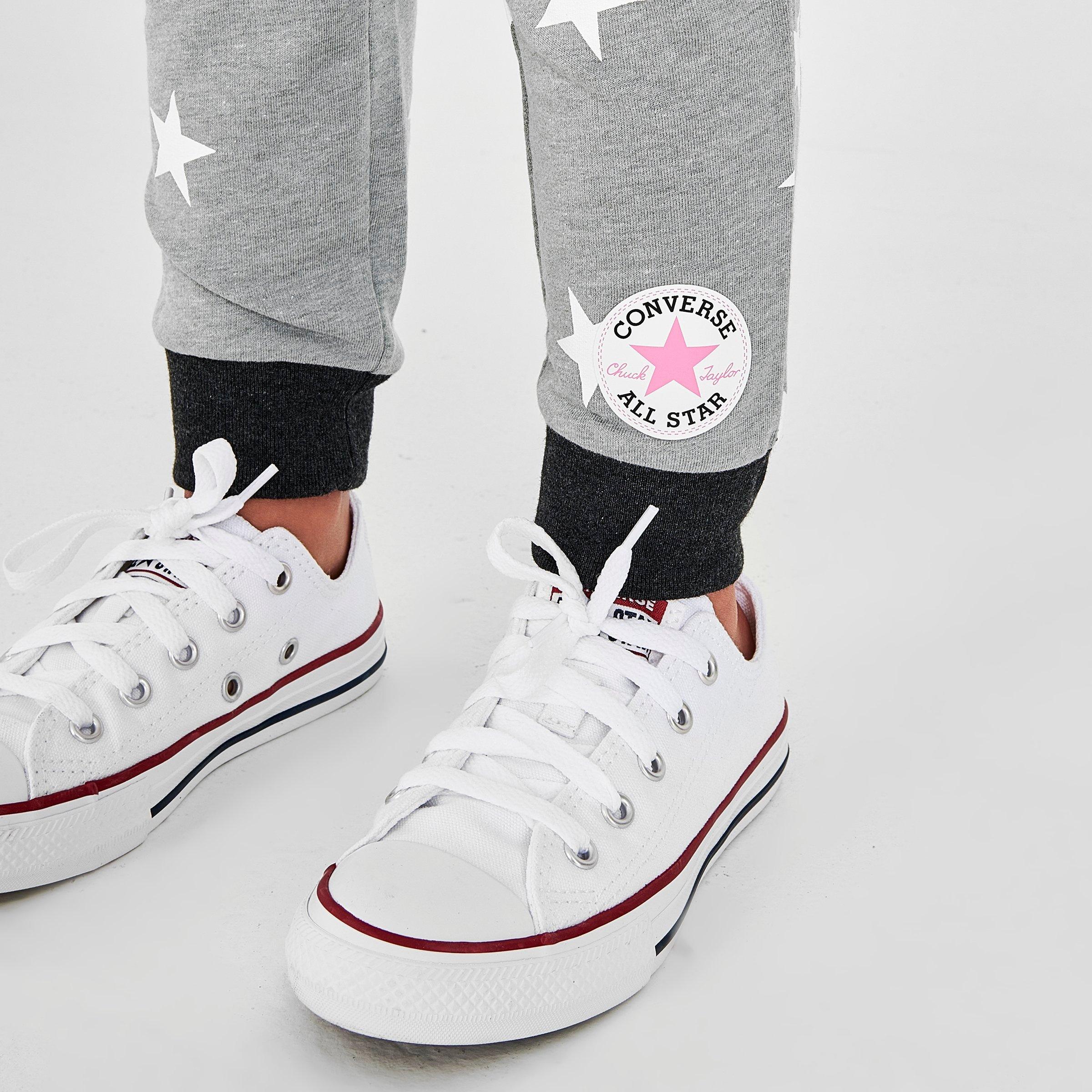 converse pants with shoes attached