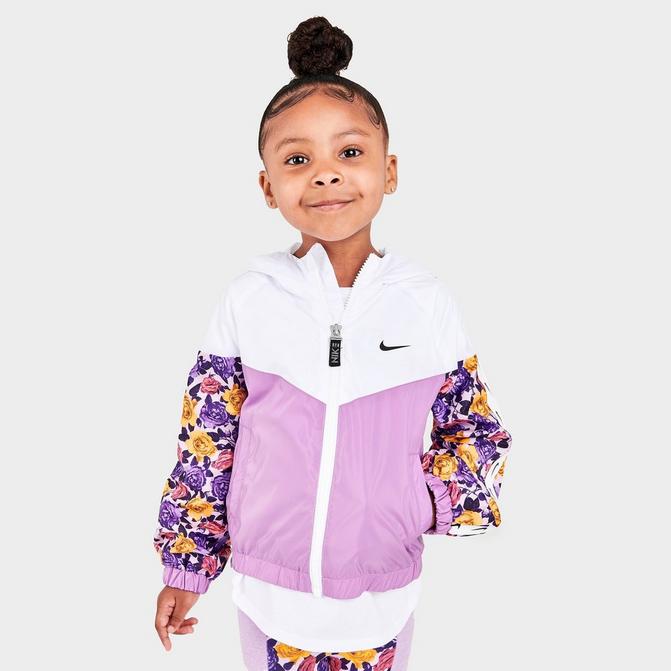 Girls' Toddler Nike Sportswear Icon Clash Floral Windrunner Jacket