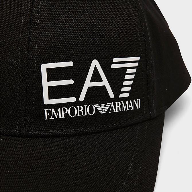 Left view of Emporio Armani EA7 Adjustable Back Hat in Black Click to zoom