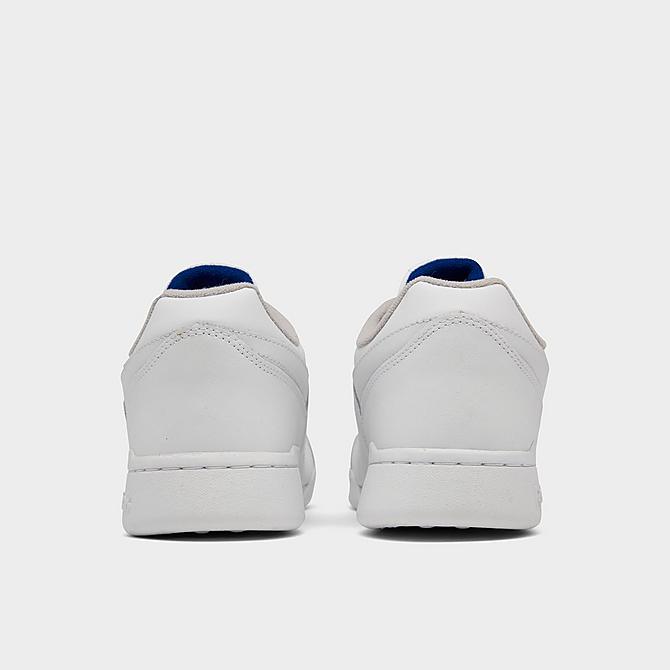 Left view of Men's Reebok Workout Plus Casual Shoes in White/Royal Click to zoom