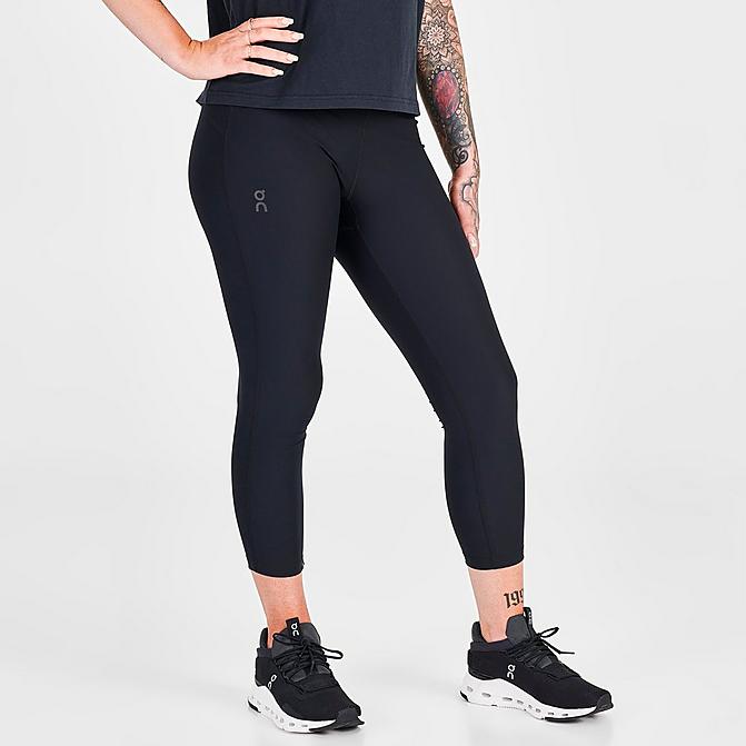 Front view of Women's On Active Tights in Black Click to zoom