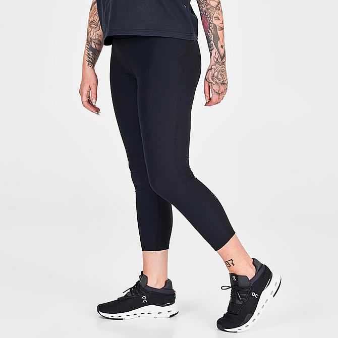 Back Left view of Women's On Active Tights in Black Click to zoom