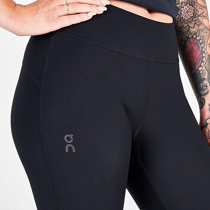 On Model 5 view of Women's On Active Tights in Black Click to zoom